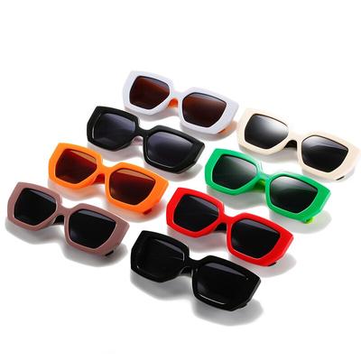 Retro Oversized Cat Eye Women Sunglasses Fashion Brand Designer Wide Legs Eyewear Shades UV400 Men Colorful Sun Glasses