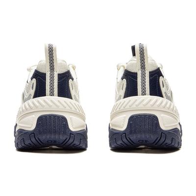 Li Ning Cushioning Zucchero di Canna Antiscivolo Resistente all'Abrasione Supporto Scarpe Casual Basse Uomo Bianco Blu AGCW097-4