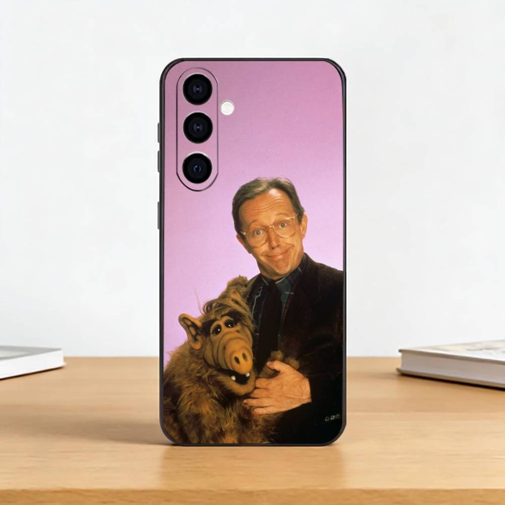 

TV Series A-Alf Phone Case Black Silicone Soft For Samsung Galaxy A73,A72,A71,A70,A53,A52,A51 Samsung a21s