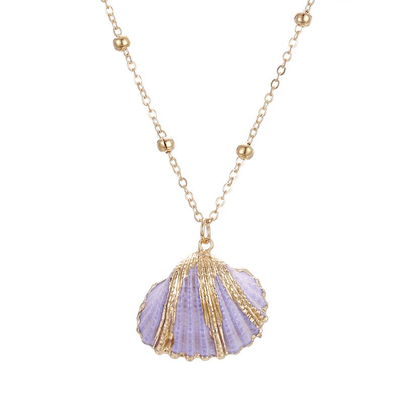 32 Styles Charm Boho Natural Shells Necklaces Scallop Pendant Necklace For Women Gifts Chain Style Alloy Seashell Summer Jewelry
