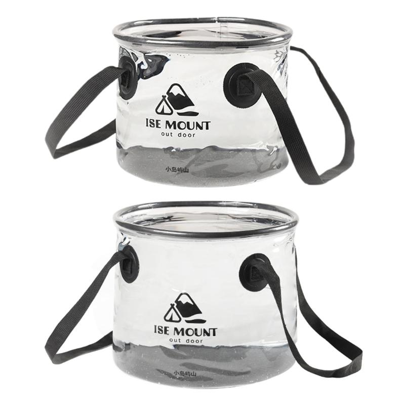 Portable Clear Folding Bucket Lightweight Collapsible Small Bucket Space Saving