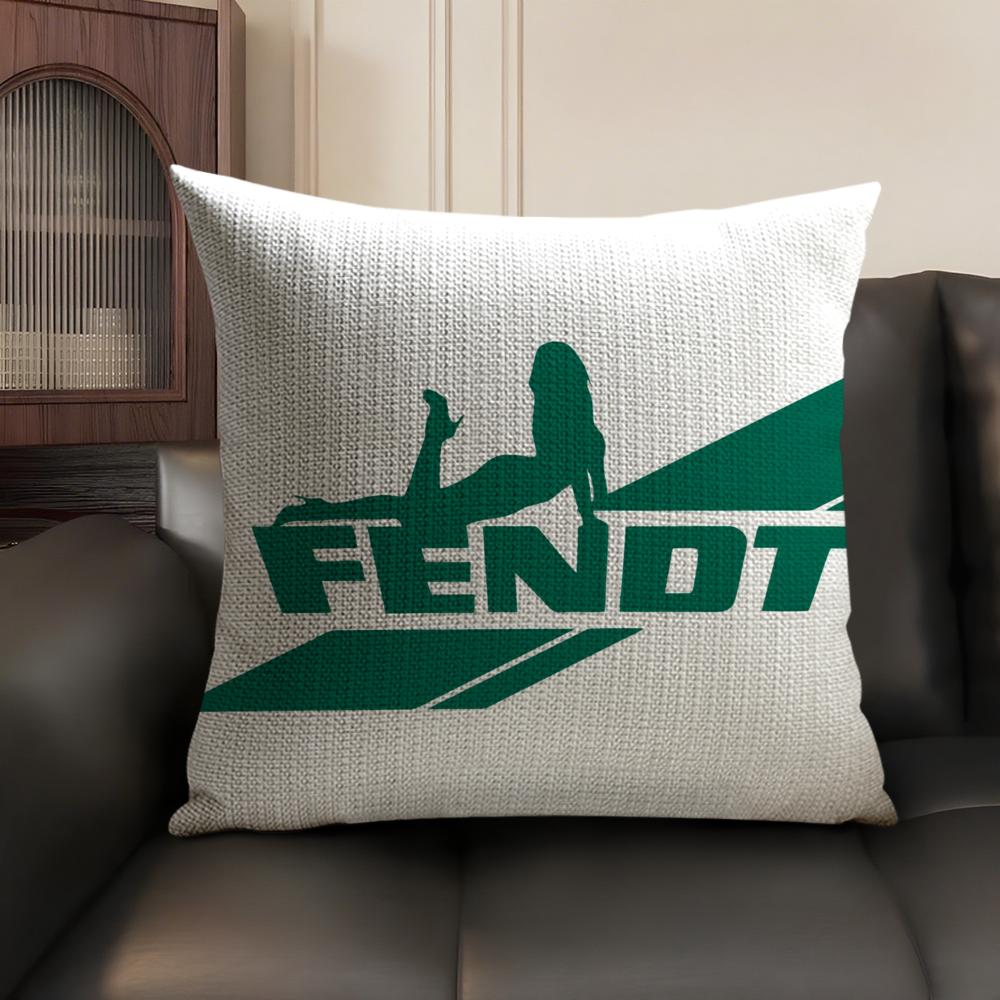 Luxury F-Fendt Cushion Cover Summer Breathable Linen Organic Fabric Double-Sided Printing Sofa Pillow Case Home Decor