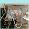 2024 Women's Spring Korean Style Armpit Bag Street Chic Denim Shoulder Bag Casual Small Square Bag Trendy Chain Bag Black