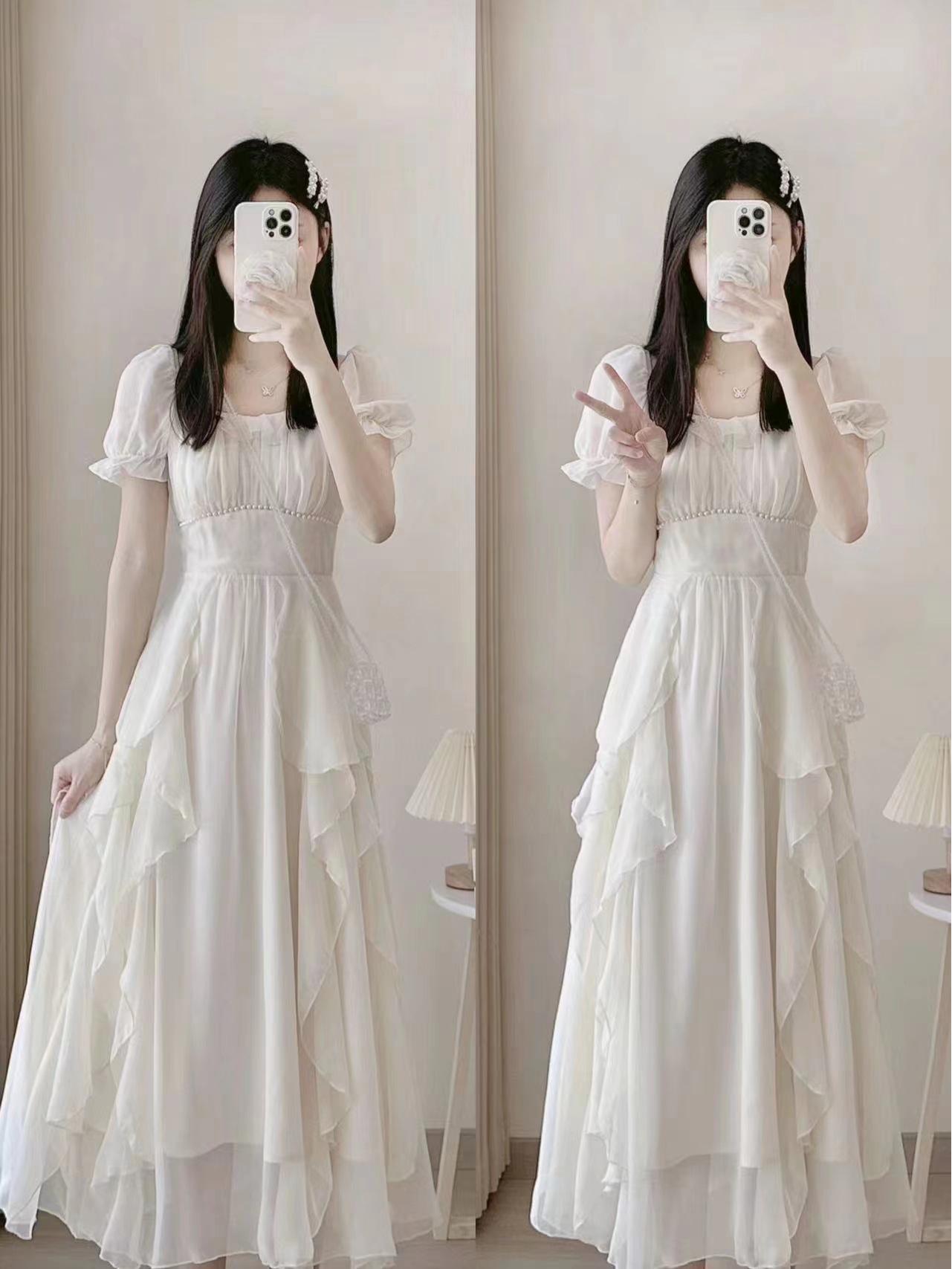Elegantes rosa Sommerkleid für zierliche Society-Damen S