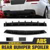 3pcs Universal Rear Bumper Spoiler Diffuser Gloss Black 7 Wing Shark Fin Style Lower Body Lip