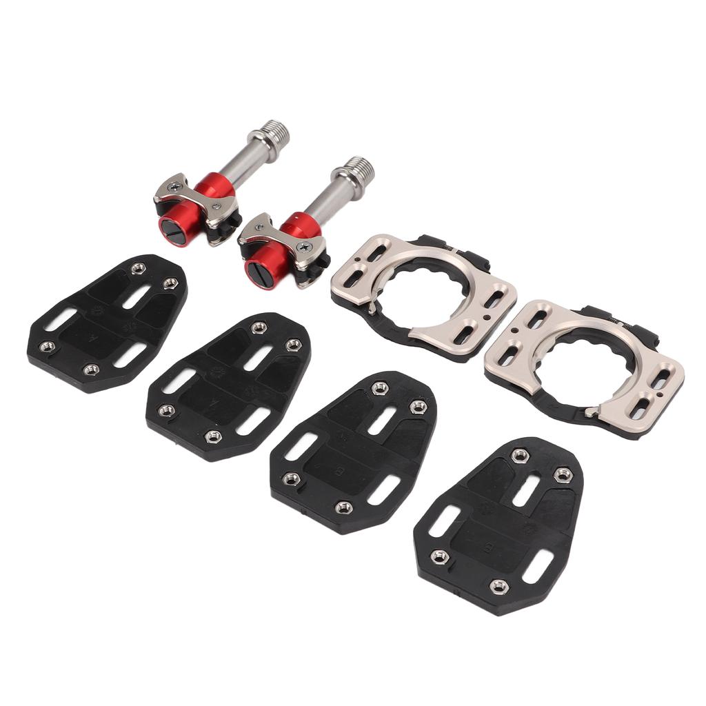 Road Bike Titanium Alloy Self Locking Pedal Ultralight 3 Bearing Self Locking Clamp Pedal
