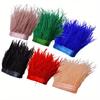 1/10M Natural Plume Black Ostrich Feathers Trim Crafts DIY Feather Ribbon Jewelry Making Wedding Party Christmas Decor 8-10cm