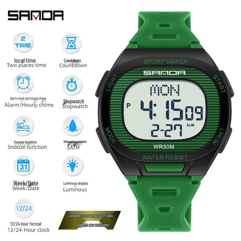 SANDA Multifunctional Student Sports Alarm Watch
