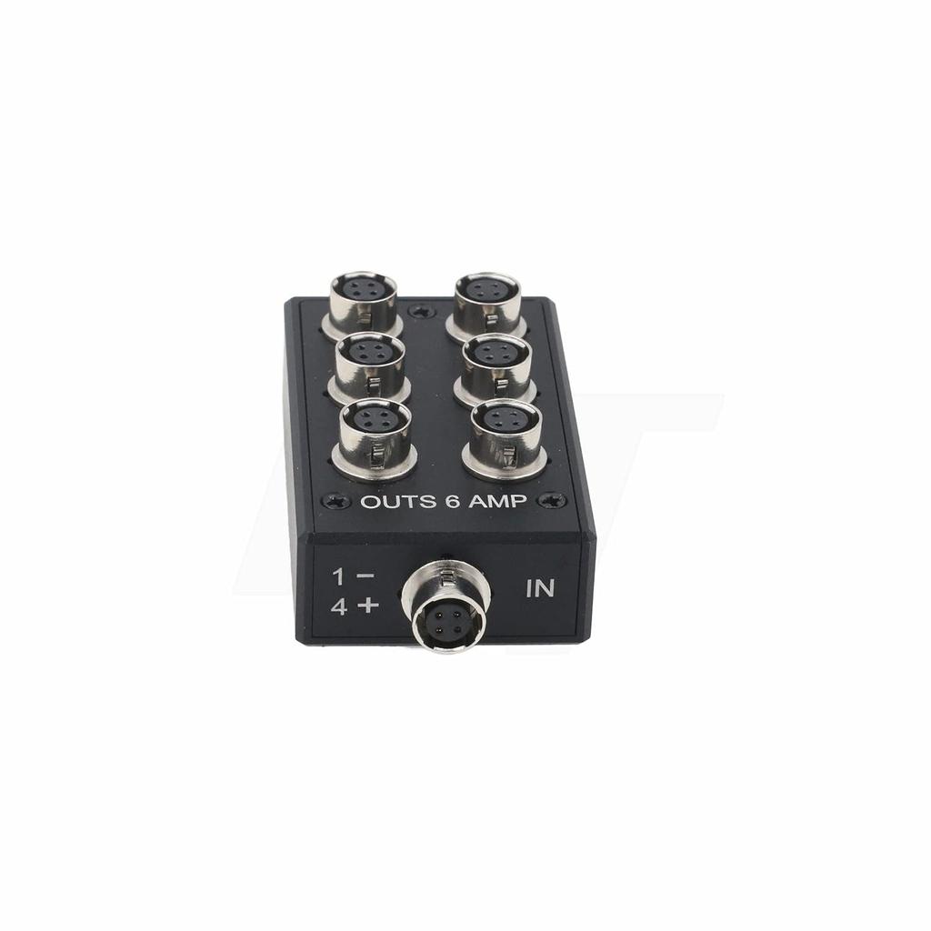 HangTon Hirose 4-Pin Female Power Splitter Box 1-6 for Sound Devices Mixer Recorder BDS Power Supply Unit Zoom F8