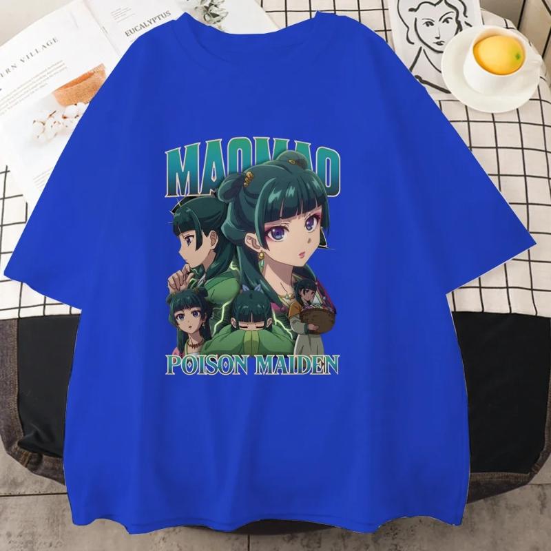 New The Apothecary Diaries Printed T-shirt Women's Summer Casual Anime Harajuku Fashion Round Neck Short Sleeve Tops T-shirt