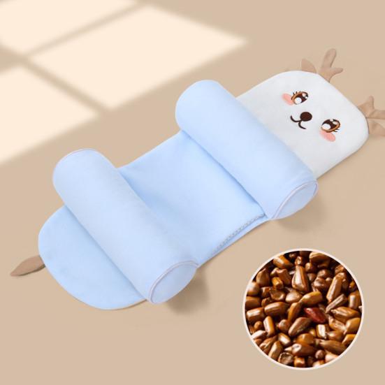Cotton Baby Support Pillow Adjustable Infant Head Cushion for Newborns 0-12 Months Ergonomic Design Baby Crib Pillow