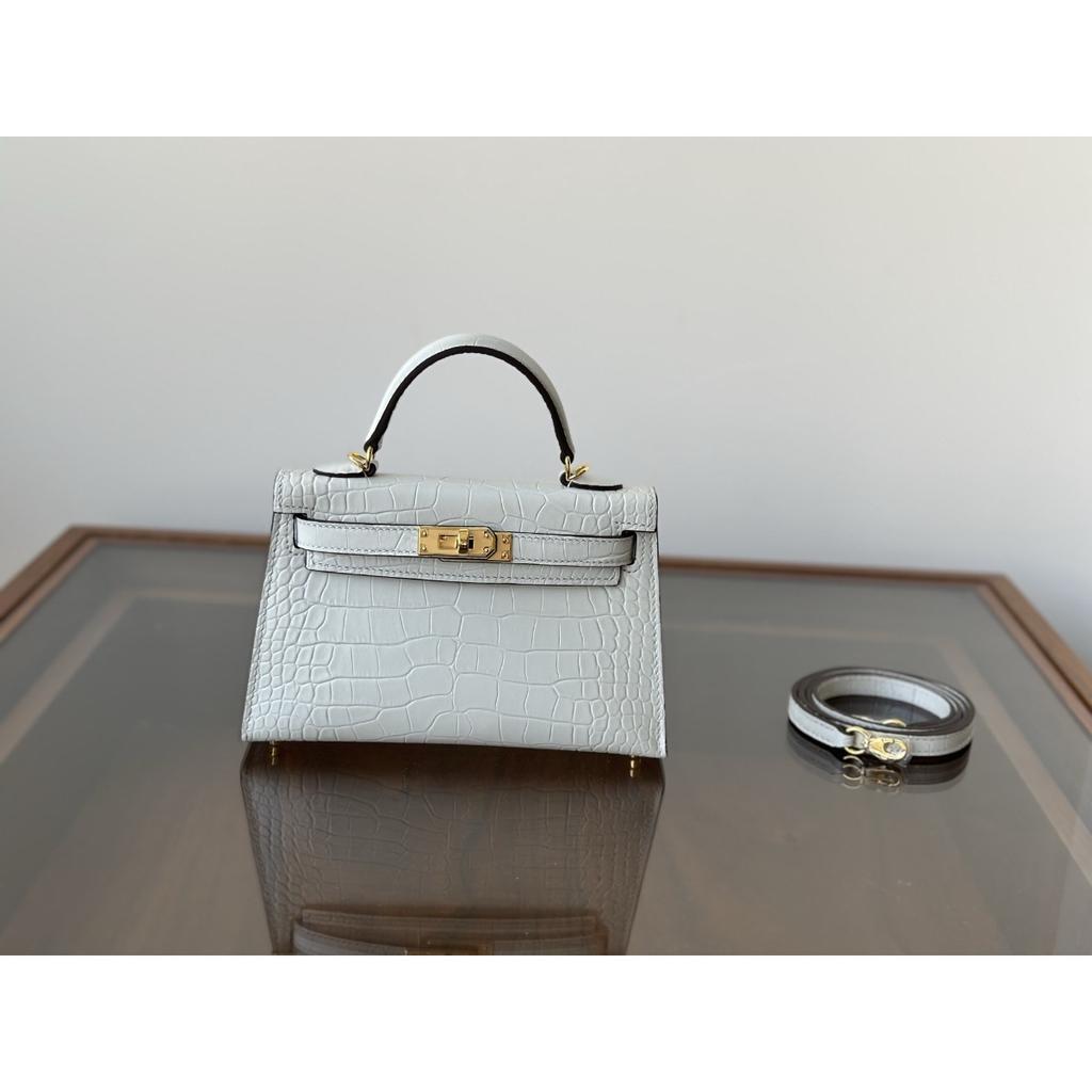 Kazilan 19cm crocodile pattern mini Kelli handbag fashion versatile shoulder messenger bag women's bag