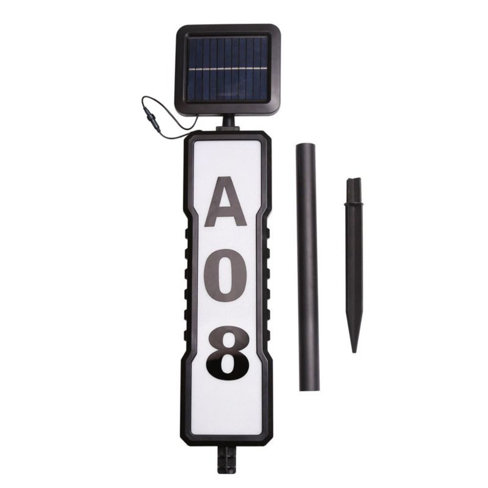 360-Degree Solar Address Sign Auto Illuminates LED House Number Sign  Night Lighting