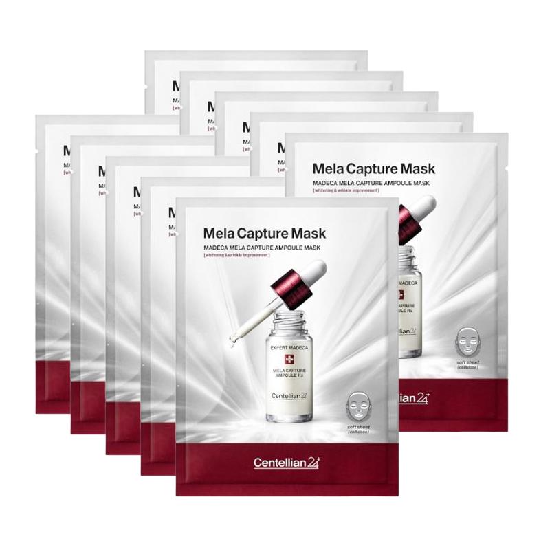 Centellian24 Madeca Mela Capture Ampoule Sheet Mask Brightening & Dark Spot Care 10 Sheets