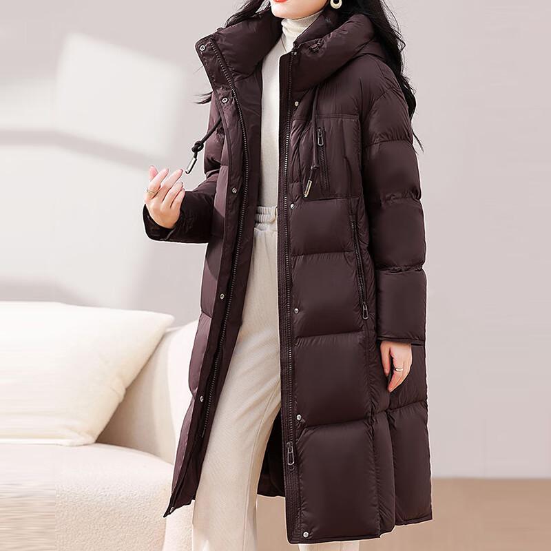 Women's Long Hooded Puffer Down Jacket