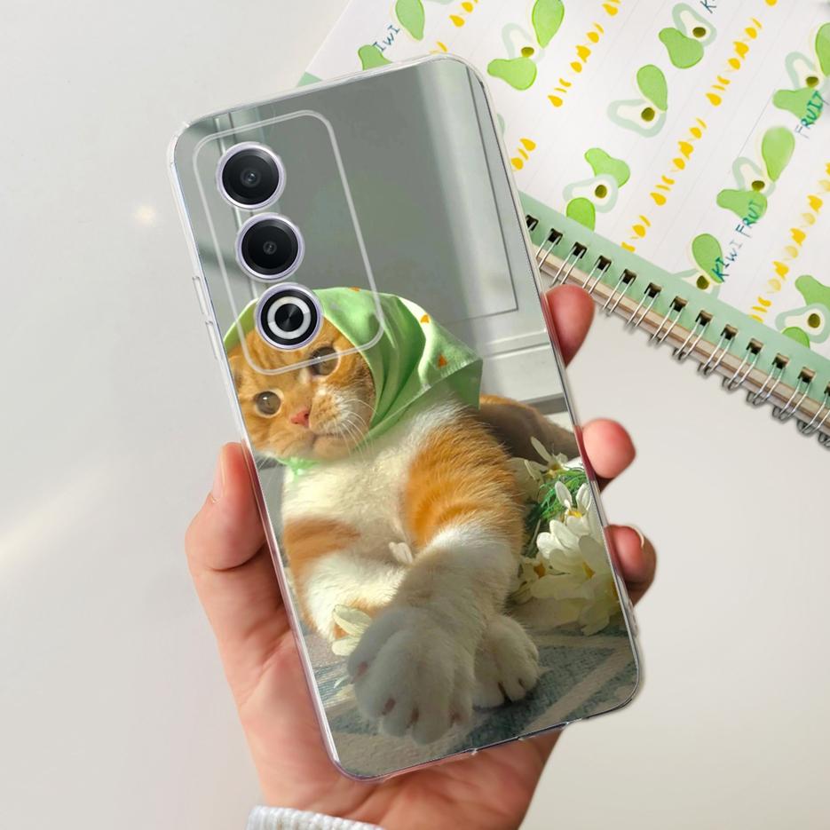 For Oppo A80 5G Case CPH2639 Cute Painted Cover Clear Silicone Soft TPU Phone Case For Oppo A3 Pro A3pro 5G OppoA80 Shell Bumper