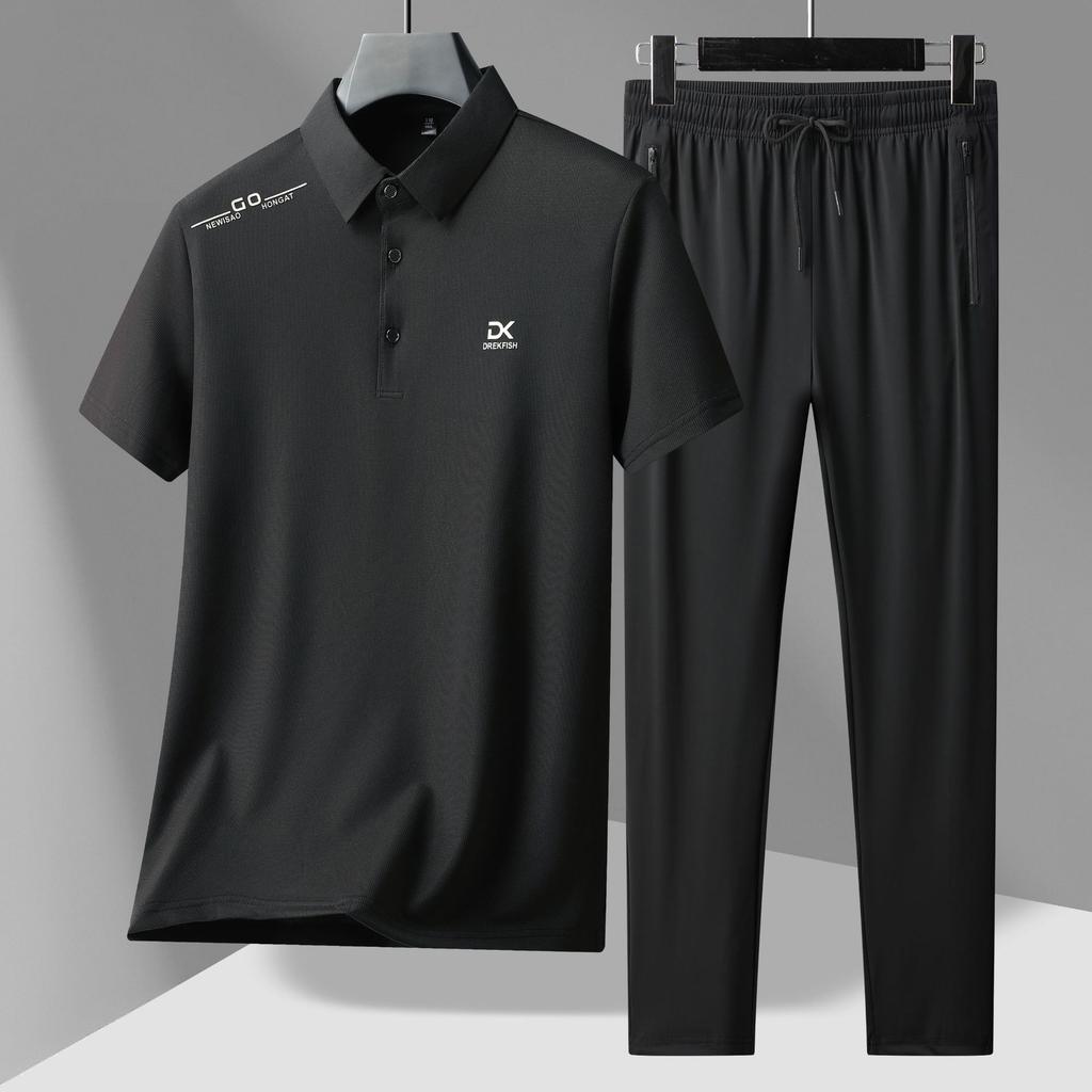 Men's Two-piece Suits, Men's Summer Wear, A Complete Set of Men's Sports Suits, Men's Matching Clothes and Pants