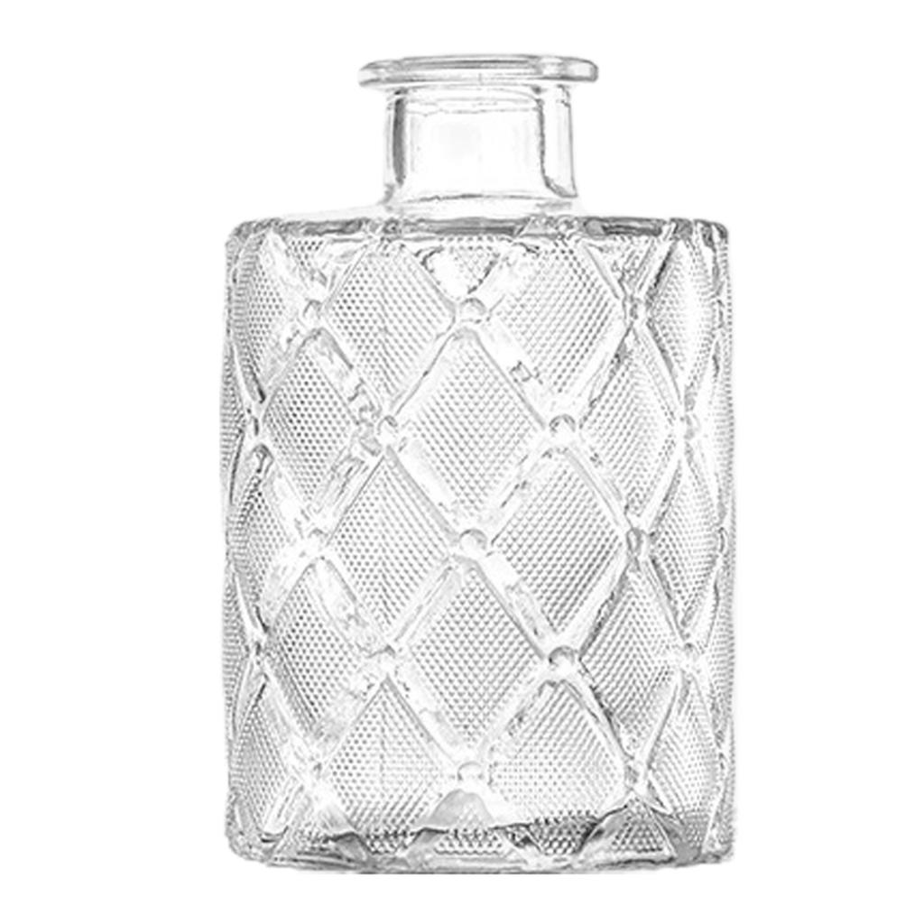 Vintage French Clear Glass Vase Ornamental Wide Mouth Tabletop Plant Pot Decor Resuable Modern Hydroponic Flower Pitcher