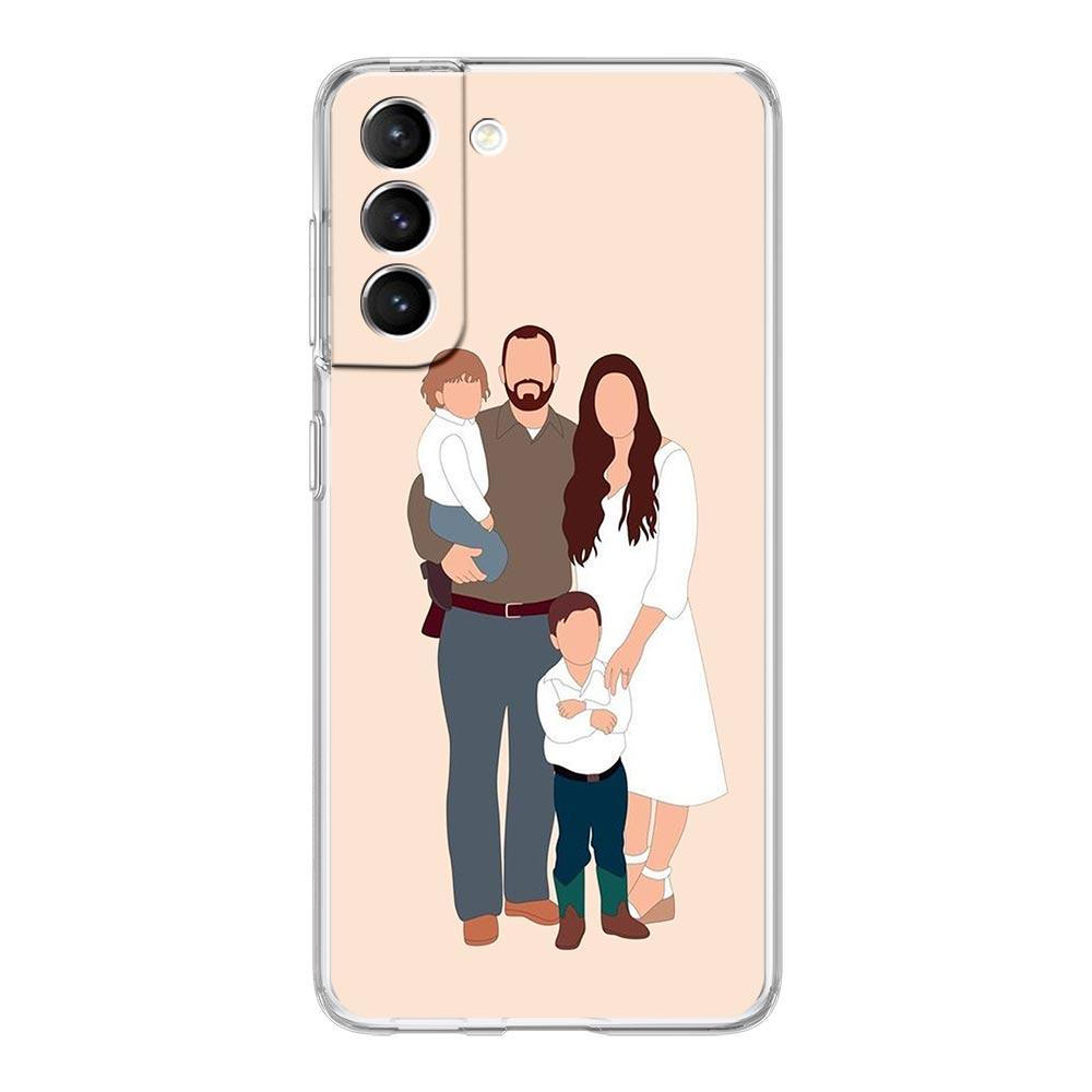 Phone Case For Samsung Galaxy S24 Plus S23 S22 S21 S20 FE Ultra 5G S10 S10E S9 Soft Clear Silicone Cover Baby Girl Mom Family