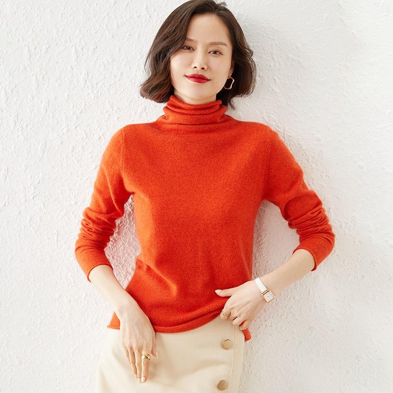 

Andy Velvet Pile Collar Sweater for Women In Autumn and Winter Soft and Glutinous Skin-friendly Base Shirt Simple Atmospheric Warm Pullover Sweater XXL