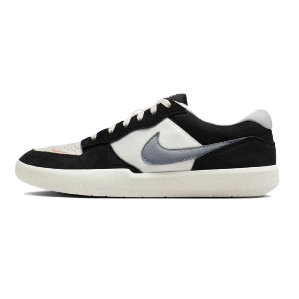 Nike SB Force 58 Night Star Steps Suede Abrasion Resistant Slip Resistant Low top Skateboard Shoes Men's Black White DV5477-012(Team2101--SBOX)