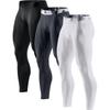 Tesla Compression Leggings for Men, Long Length, 3-Pack, Sweat-Wicking, Quick-Drying, UV