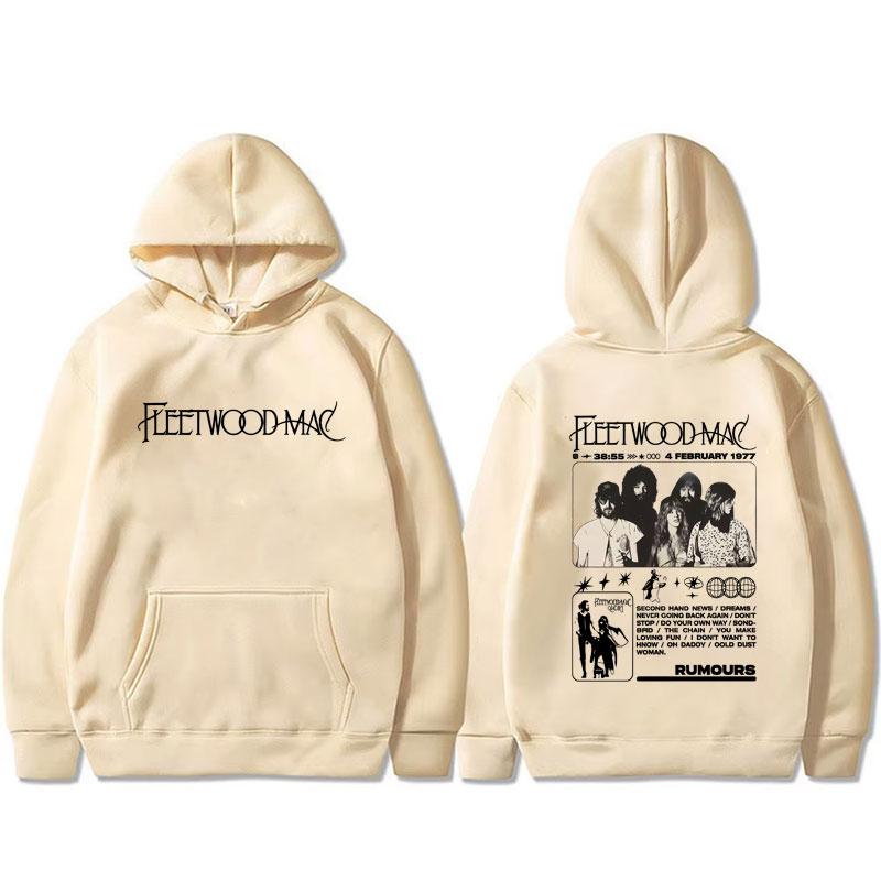 Rock Band Fleetwood Mac Rumours Grafik Hoodie Stevie Nicks Sweatshirt Herren Damen Lässig Fleece Baumwolle Übergroße Pullover Hoodies