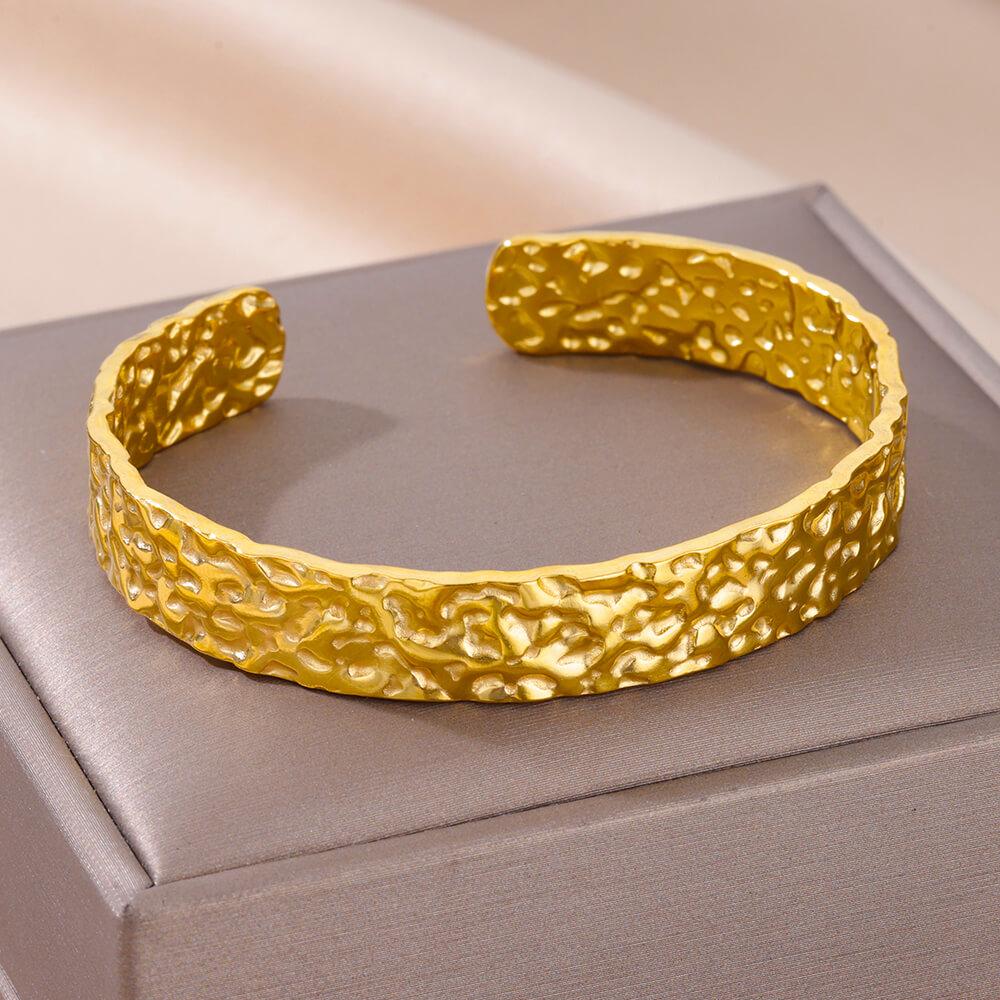 316L Stainless Steel Bangles For Women Vintage Punk Open Wide Bangle Bracelets Exquisite Wedding Jewelry Gift