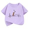 Love Heart with Cat Funny T Shirts Manga Kids Children's T-shirt Boys Girls Summer Spring Casual Top Tee Shirt Short Sleeve