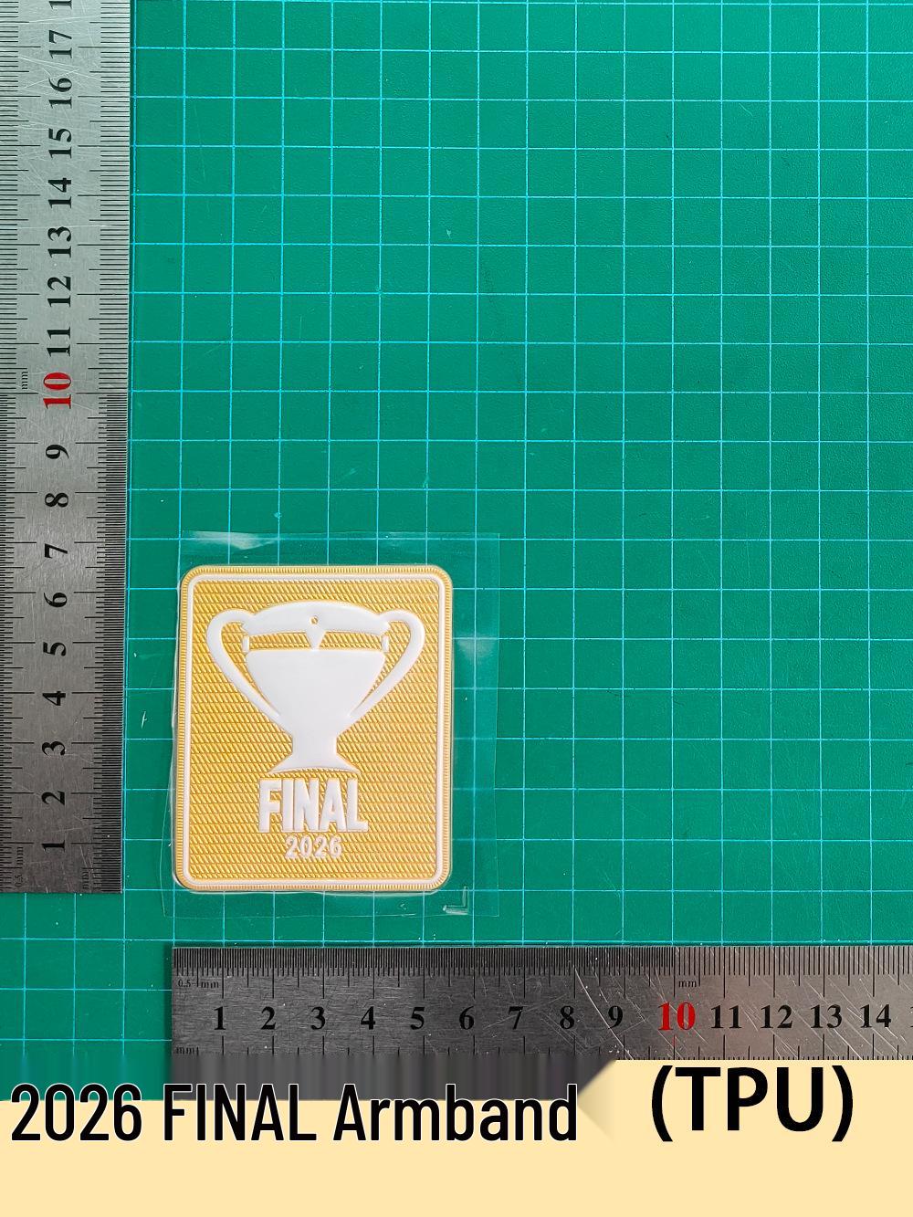 

2026 Final Armband TPU Heat Transfer Stickers for Sports Jerseys - Letters & Numbers