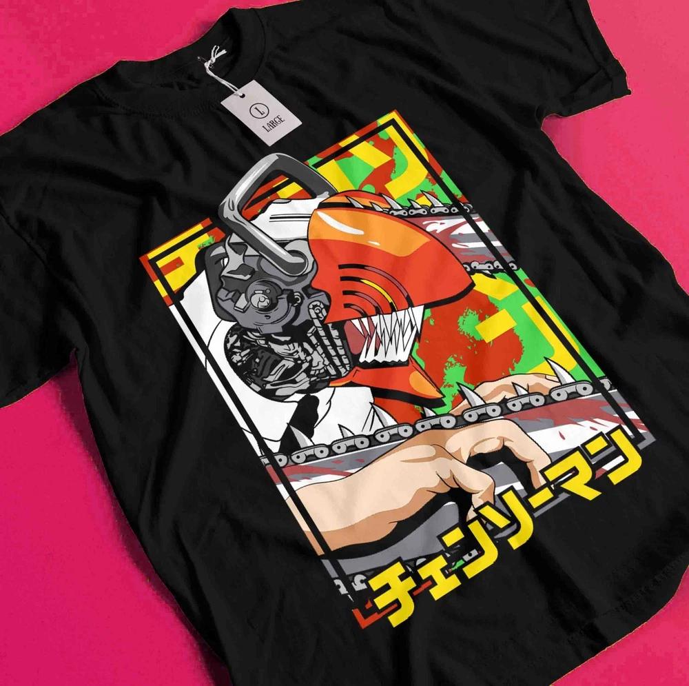 Chainsaw Unisex Denji Shirt Makima Tshirt Asa Aki Anime Power Tshirt All Size Tee
