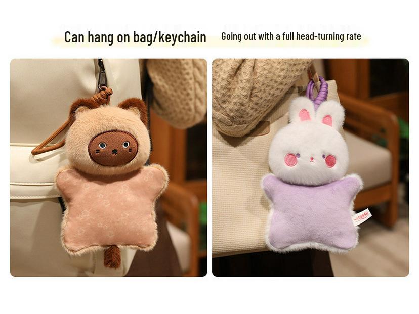 Soothing Plush Beanbag Doll & Keychain Pillow Cushion