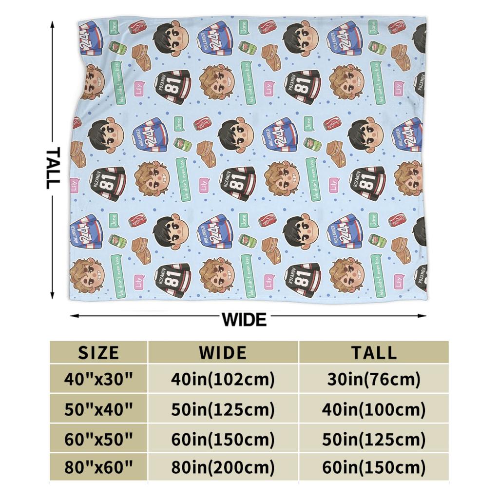 Cartoon Heated Rivalry Hollanov Blankets Flannel Vintage Warm Throw Blankets for Bed Sofa All Season