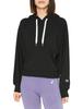 Champion TECH Terry Hooded Long UV Size L Women's WEAVE® Sweatshirt, Sleeve, Stretch, Lightweight, Quick-Drying, Protection, CW-XS101, Black,