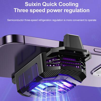 Refroidisseur de téléphone X65, radiateur magnétique à semi-conducteur avec clips, mode de refroidissement réglable pour jeux en direct et diffusion en direct