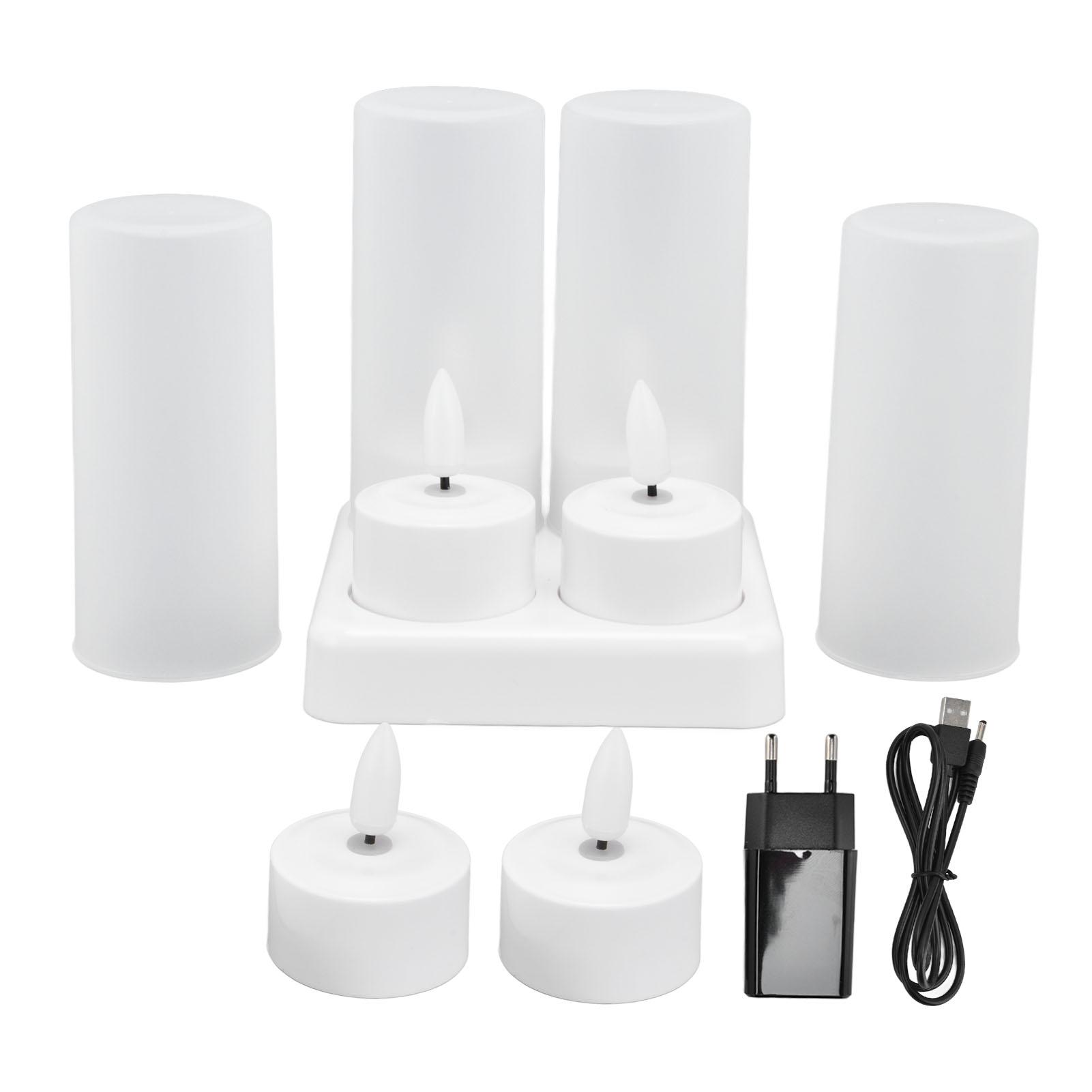 

Светодиодные мерцающие беспламенные свечи желтые чайные свечи с зарядной базой для вечеринок свадеб