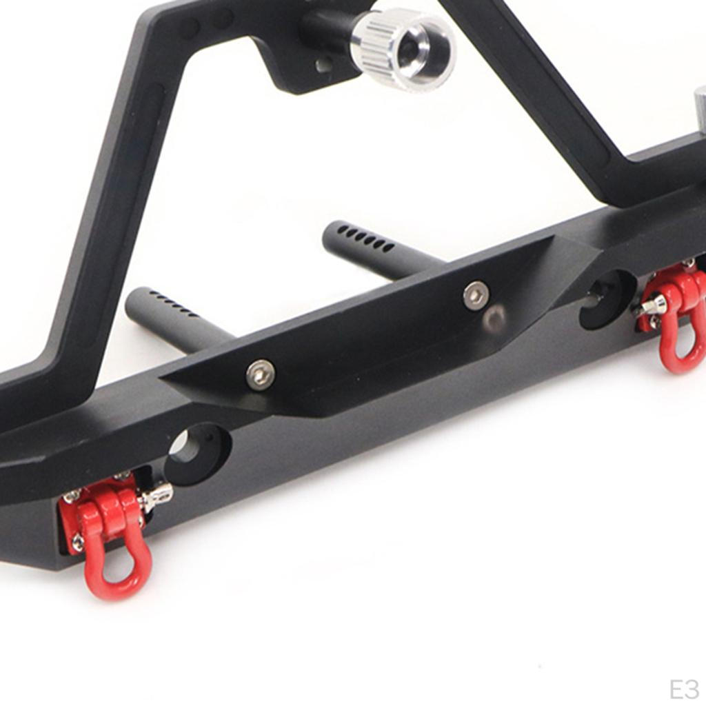 1:10 Metal Rear Bumpers with Towing Shackles & LED Lights for , Axial SCX0046 RC Crawler