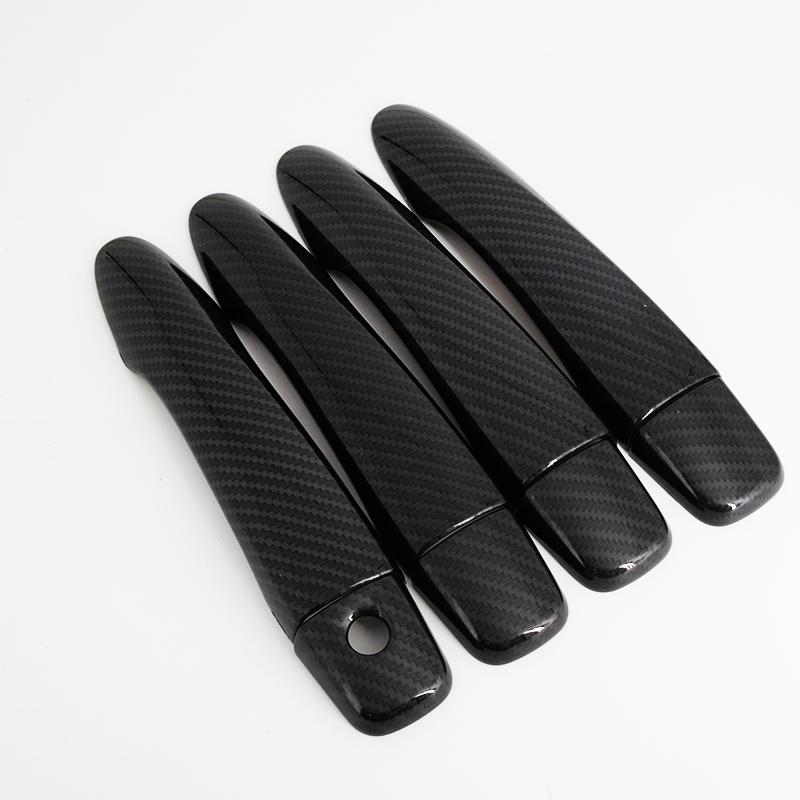 For NISSAN TIIDA c13 2016- car door handle cover,carbon fiber pattern cover trim  2017 2018