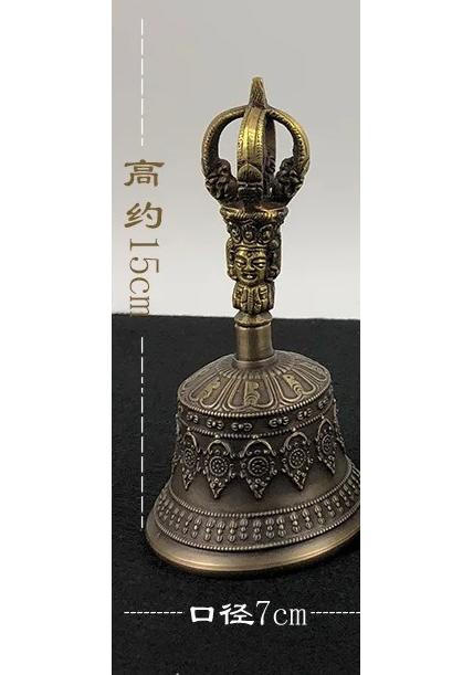 Nepal Bronze Bell Ethereal Sound Tibetan Buddhist Temple Vajra Bell Dorje Wholesale