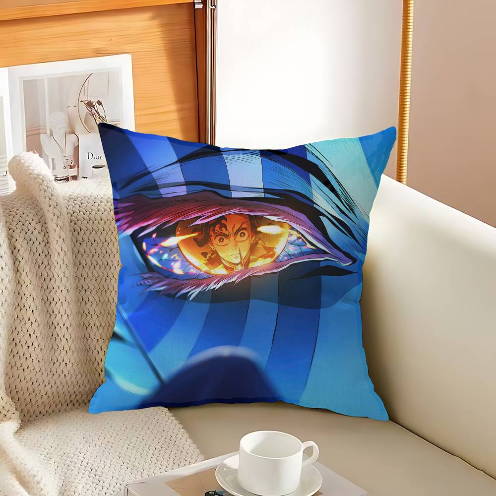 Anime Demon Slayer Kochou Shinobu Stitch Lucky Dragon Pillow Cover Sofa Cushion Cover Home Room Decoration Children Gift