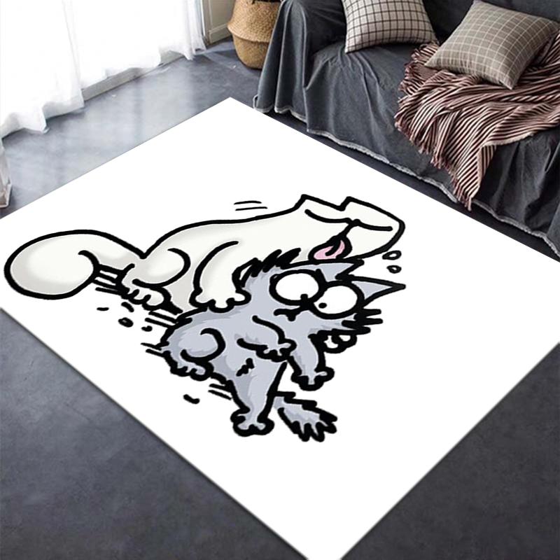 2025 New Simon's Cat Carpet Rug for Living Room Bedroom Home Sofa Decoration,Kids Play Non-slip Floor Mat