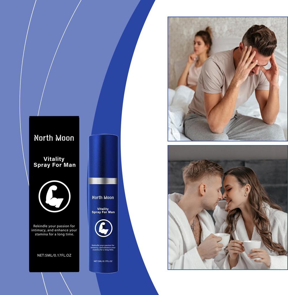 North Moon Men’s Care Spray – Energizes Men, Provides Long-Lasting Moisturization and Hydration for Body Care