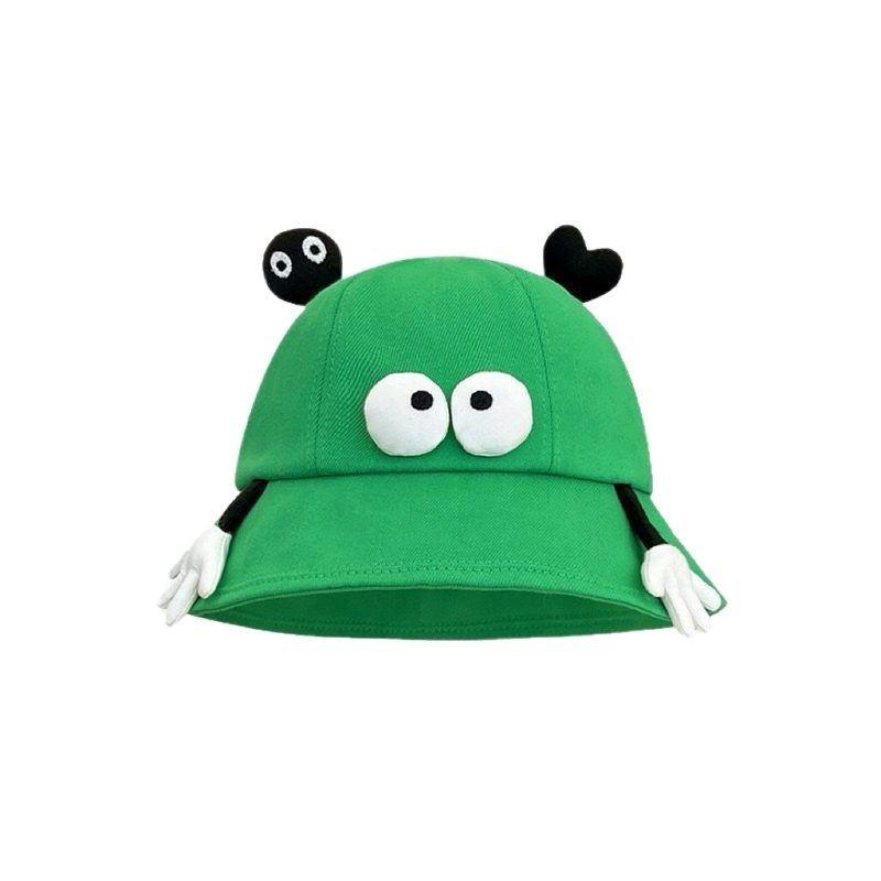 Cute Big Eyes And Hand Decoration Women Casual Summer Fisherman Hat For Casual Summer Wear