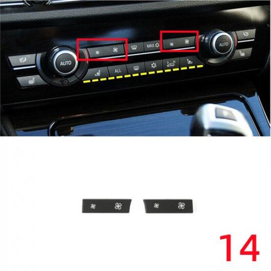 1/2X Plastic Black Control Switch Fan Button Cover For BMW F10 F11 Good Quality