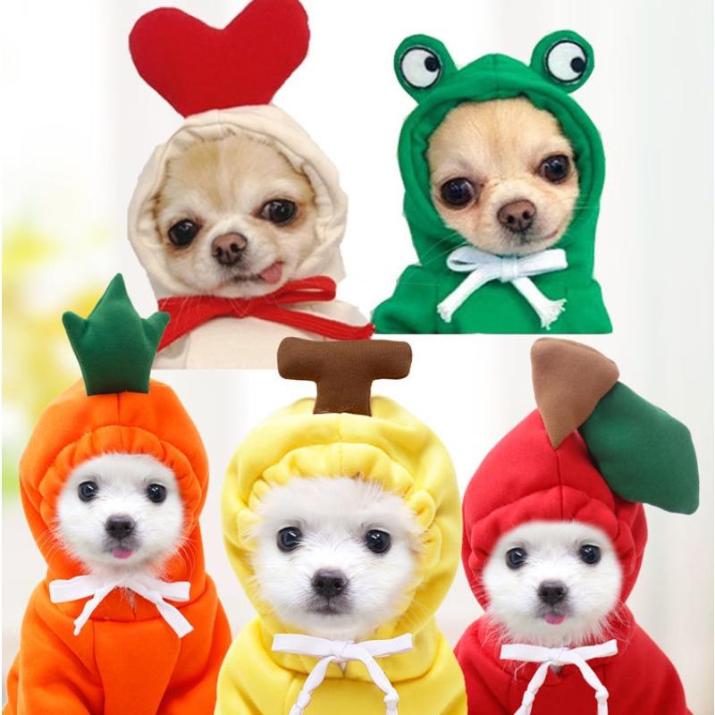 Small and Medium-sized Dogs Fruit DogsHoodiesDogs Cats Autumn and Winter Cats Fleece Clothes Pets