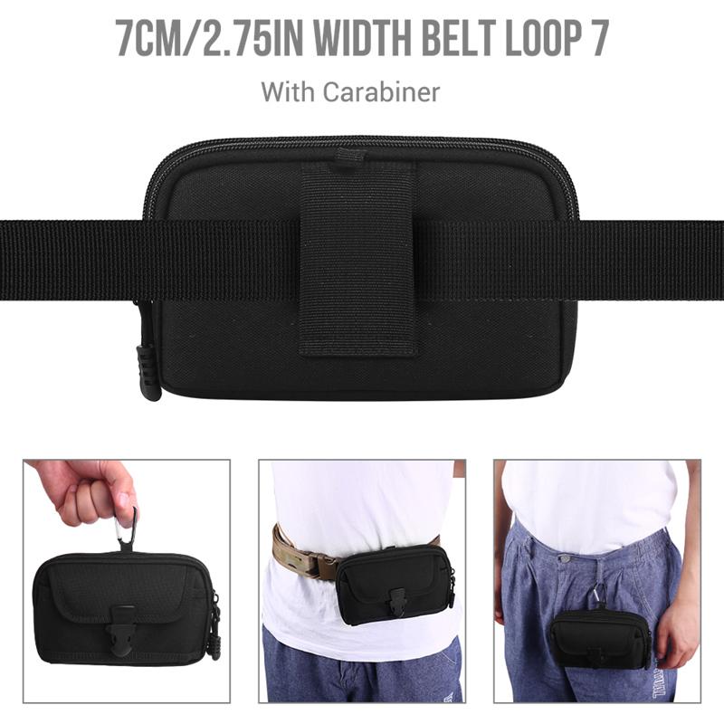 Tactical Coin Purse Casual Waist Fanny Packs Waterproof Pouch Waist Packs for 6.5 Inch Phone Pouch Bag