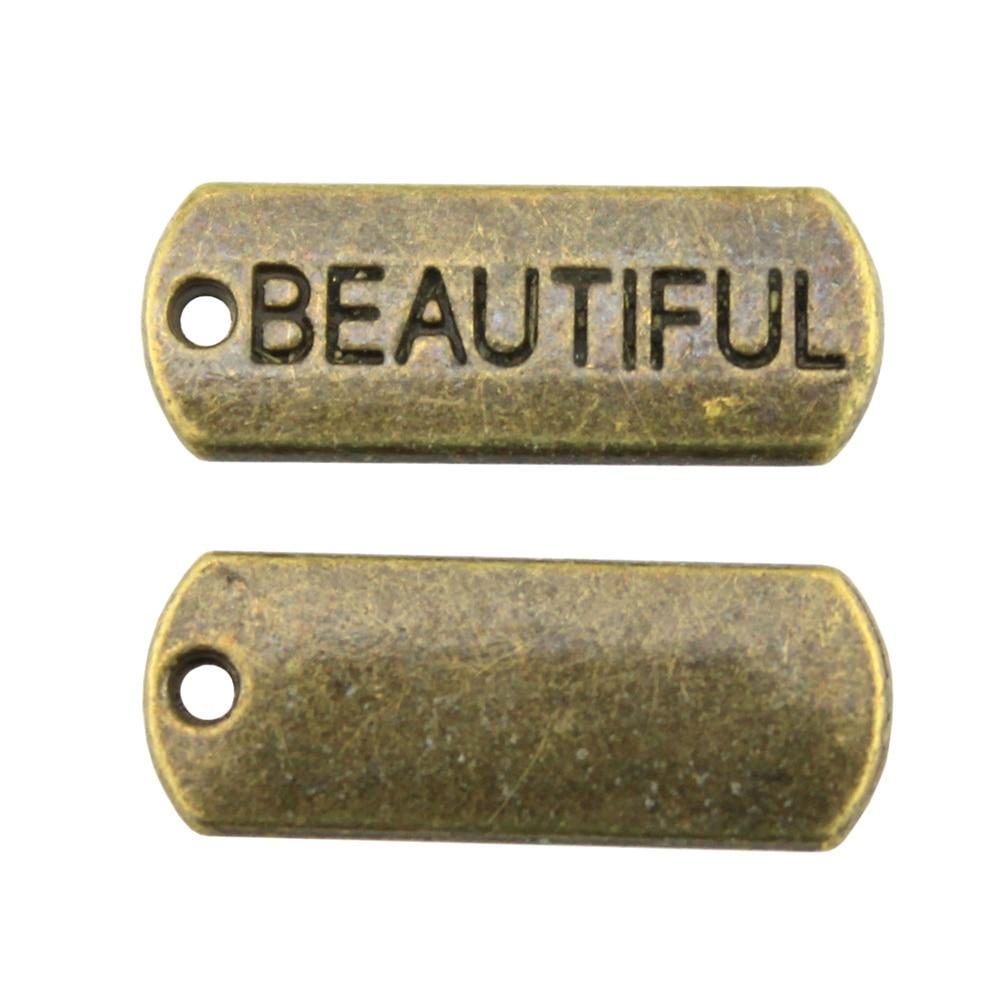 

10шт Красивые шармы Шармы Античная бронза Цвет цинковый сплав 21X8mm