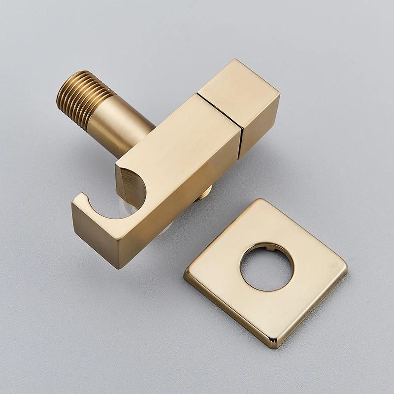 6 Finishes Pressurized Brass Bidet Shattaf Sprayer Complete Set Single Cold Water Wall Mount Handheld Spray Gun