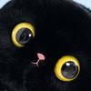 Durable Plush Keychain Cute Black Cat Pillow Soft Siamese Kitten Stuffed Animal with Touch Accessory PP Cotton Cuddly Bedroom Decor Birthday Gift for