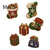 DIY Refrigerator Magnets 6Pcs Faux Pearl Painting Fridge Magnet, Santa Snowman Stocking Tree Office Decorative Gingerbread Snowflake Handmade